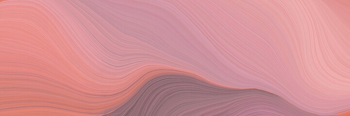 Poster - soft background graphic with modern waves background illustration with rosy brown, old lavender and light pink color