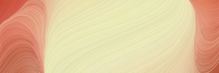 Aufkleber - soft abstract art waves graphic with modern soft curvy waves background illustration with pale golden rod, indian red and dark salmon color