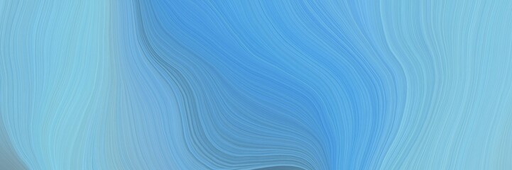 Aufkleber - soft artistic art design graphic with modern soft swirl waves background illustration with corn flower blue, steel blue and baby blue color