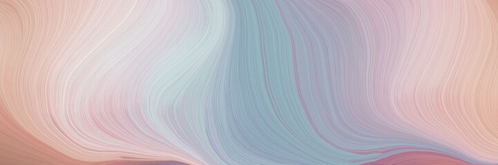 Poster - soft abstract artistic waves graphic with contemporary waves illustration with silver, pastel gray and dark gray color