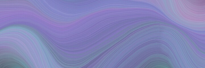 Poster - soft creative waves graphic with elegant curvy swirl waves background illustration with light slate gray, pastel blue and light pastel purple color