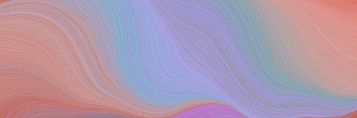 Poster - soft creative waves graphic with modern soft curvy waves background illustration with pastel purple, light pastel purple and indian red color