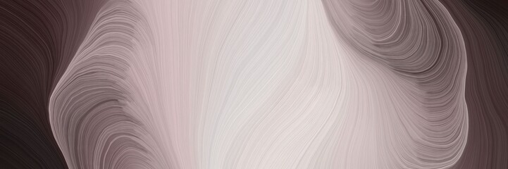 Leinwandbilder - soft background graphic with modern curvy waves background illustration with silver, very dark blue and old mauve color