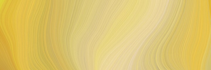 Aufkleber - soft artistic art design graphic with elegant curvy swirl waves background design with dark khaki, khaki and wheat color