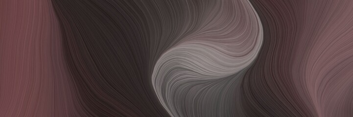 Aufkleber - soft abstract artistic waves graphic with elegant curvy swirl waves background illustration with old mauve, gray gray and dim gray color