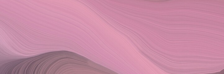 Aufkleber - soft creative waves graphic with elegant curvy swirl waves background illustration with rosy brown, old lavender and antique fuchsia color