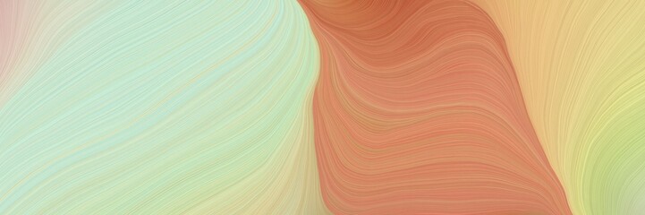 Aufkleber - colorful vibrant background graphic with modern soft swirl waves background design with pastel gray, tea green and peru color