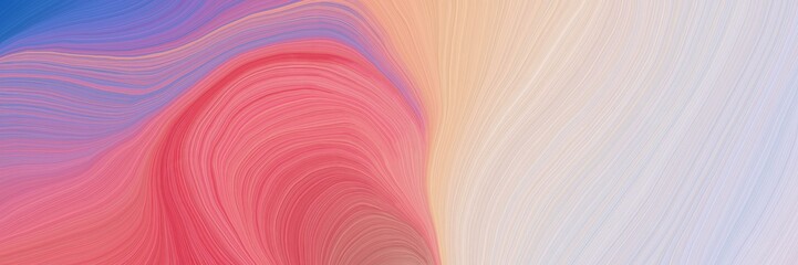 Poster - colorful vibrant creative waves graphic with curvy background design with thistle, light gray and pale violet red color