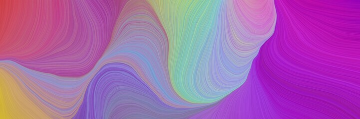 Poster - colorful vibrant creative waves graphic with modern waves background design with pastel purple, rosy brown and ash gray color
