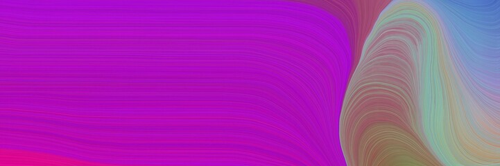 Aufkleber - colorful vibrant abstract art waves graphic with smooth swirl waves background illustration with dark violet, dark gray and pastel brown color