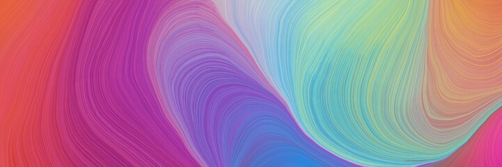 Poster - colorful vibrant artistic art design graphic with elegant curvy swirl waves background illustration with mulberry , ash gray and dark gray color