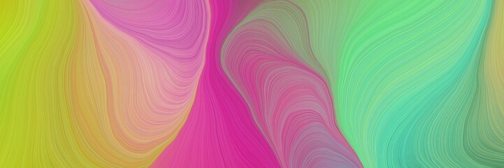 Poster - colorful vibrant artistic art design graphic with abstract waves illustration with rosy brown, mulberry  and yellow green color