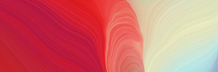 Poster - colorful vibrant abstract art waves graphic with abstract waves design with pastel gray, crimson and salmon color