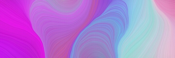 Aufkleber - colorful vibrant abstract artistic waves graphic with abstract waves illustration with medium purple, medium orchid and light steel blue color