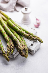 Fresh raw ripe green asparagus