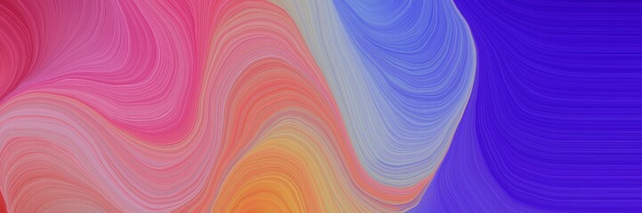 Fototapete - colorful vibrant abstract art waves graphic with contemporary waves design with pale violet red, slate blue and medium purple color