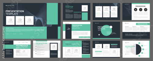 Fotografía Business presentation templates set