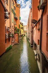 A window to colors channels in Bologna Italy 