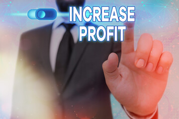 Poster - Conceptual hand writing showing Increase Profit. Concept meaning growth in amount of revenue made from a product s is sale