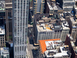 Fototapeta Nowy Jork - Manhattan midtown buildings and streets viewed from above
