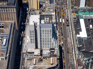 Wall Mural - Manhattan midtown buildings and streets viewed from above