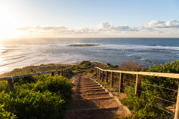 Wall Mural - Stair walkway around Long Reef Headland, Sydney, Australia.
