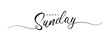 happy sunday letter calligraphy banner