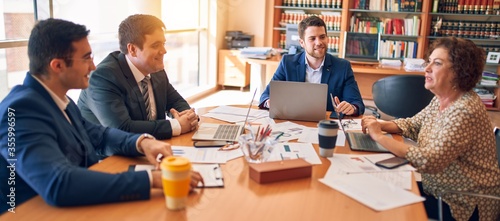 Cuadros en Lienzo Business lawyers workers meeting at law firm office