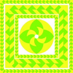 Poster - Colorful abstract graphic background. Tribal ethnic ornament. Scarf design. Frame.
