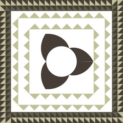Poster - Colorful abstract graphic background. Tribal ethnic ornament. Scarf design. Frame.