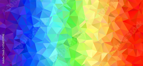 Cuadros en Lienzo Rainbow Stripes Low Poly Vector Background