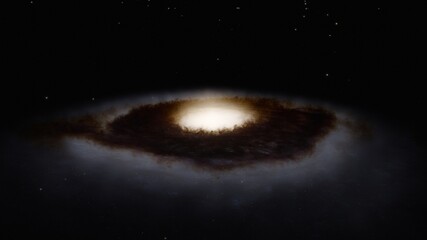 spiral galaxy in deep space