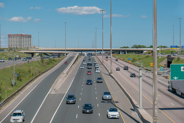 Highway 401 in Toronto, Ontario Canada