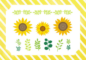 Wall Mural - greenery icons for summer