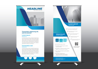 Wall Mural - rollup template vector illustration, designed for style applied to the expo. publicity banners, busi