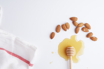 Wall Mural - Honey and almond nuts or 