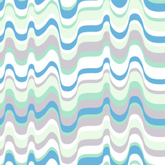 Wall Mural - Wavy seamless pattern in 60s style. Retro background