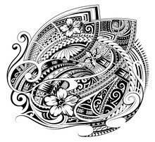 Polynesian Style Ornament As A Print Design Or Fabric