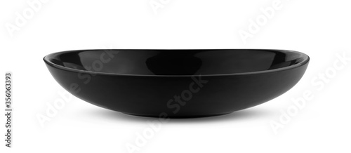 Fotografía black bowl on white background