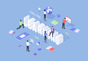Poster - Isometric design of word Learning with students