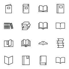 Wall Mural - Knowledge, Book, reading icon set. Simple read, education, study outline icon sign concept. vector illustration. 