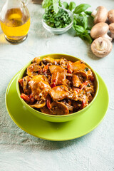 Poster - Fresh turkey ragout with mushrooms