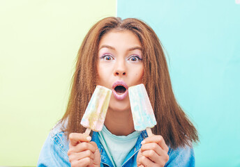 woman eating ice cream