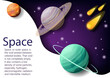 © Анастасия Жильцова - Planets and satellites. Solar system. Vector design. Stock illustration.
