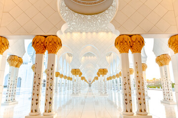 Sheikh Zayed Grand Mosque in Abu Dhabi, United Arab Emirates