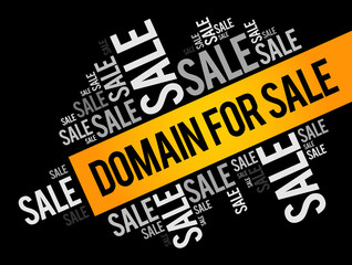 Poster - DOMAIN FOR SALE word cloud collage, business concept background