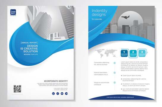 Template vector design for Brochure, AnnualReport, Magazine, Poster, Corporate Presentation, Portfolio, Flyer, infographic, layout modern size A4, Front and back, Easy to use and edit.