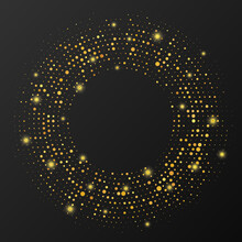 Abstract Gold Glowing Halftone Dotted Background