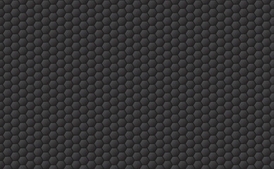 Poster - Sport seamless pattern background. Golf ball texture in black. Hexagons background