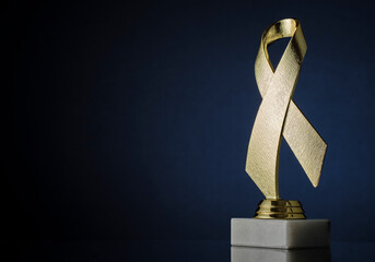 Wall Mural - symbolic textured gold ribbon trophy award